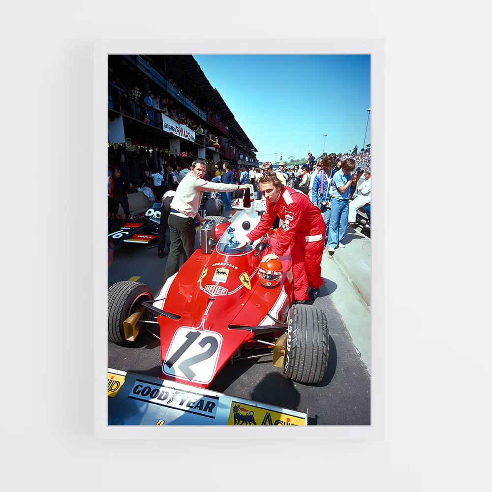 Poster Ferrari Vitesse pilote – affiche Voitures de Formule 1 (vue 3)